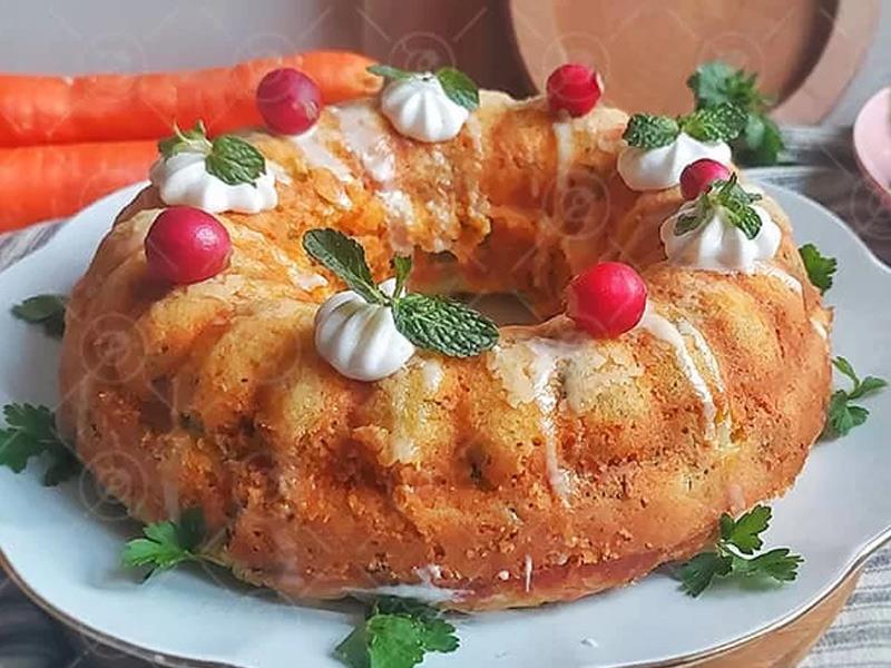 کیک سبزیجات | طرز تهیه کیک سبزیجات رژیمی، مجلسی و حرفه‌ای با ارزش غذایی بالا