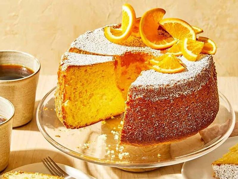 کیک پرتقال: دستور پخت تخصصی کیک پرتقالی خیس، اسفنجی با پف زیاد، با بافت عالی و سس پرتقال